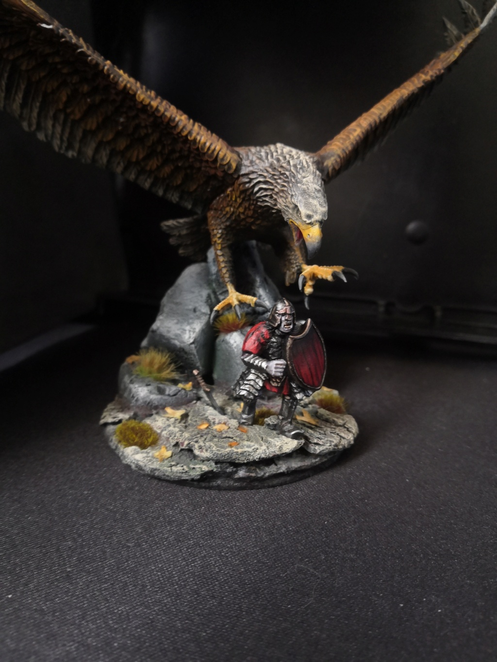 Gwaihir (fait maison) et un aigle des Monts Brumeux Img_2311